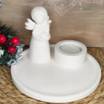 Ásványgyanta Angyalkás Mécsestartó Szett