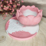 Lótusz gyertyatartó alátéttel